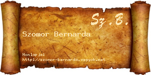 Szomor Bernarda névjegykártya